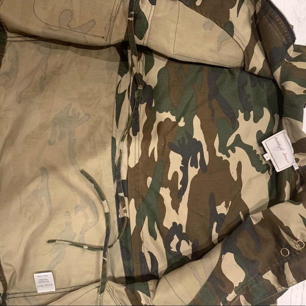 Beautiful stories camo military embellished jacket size S - Picture 7 of 12